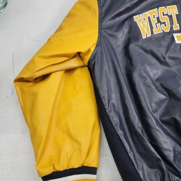 Vintage West Virginia Mountaineers Varsity Lettermans Jacket Steve & Barrys Sz L